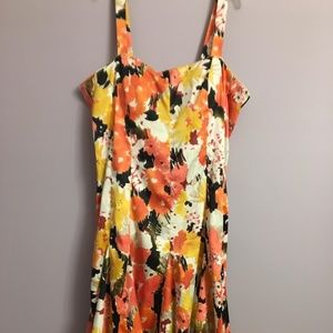 Multicolored Madison Leigh size 14 floral dress sleeveless  Easter Mother's Day
